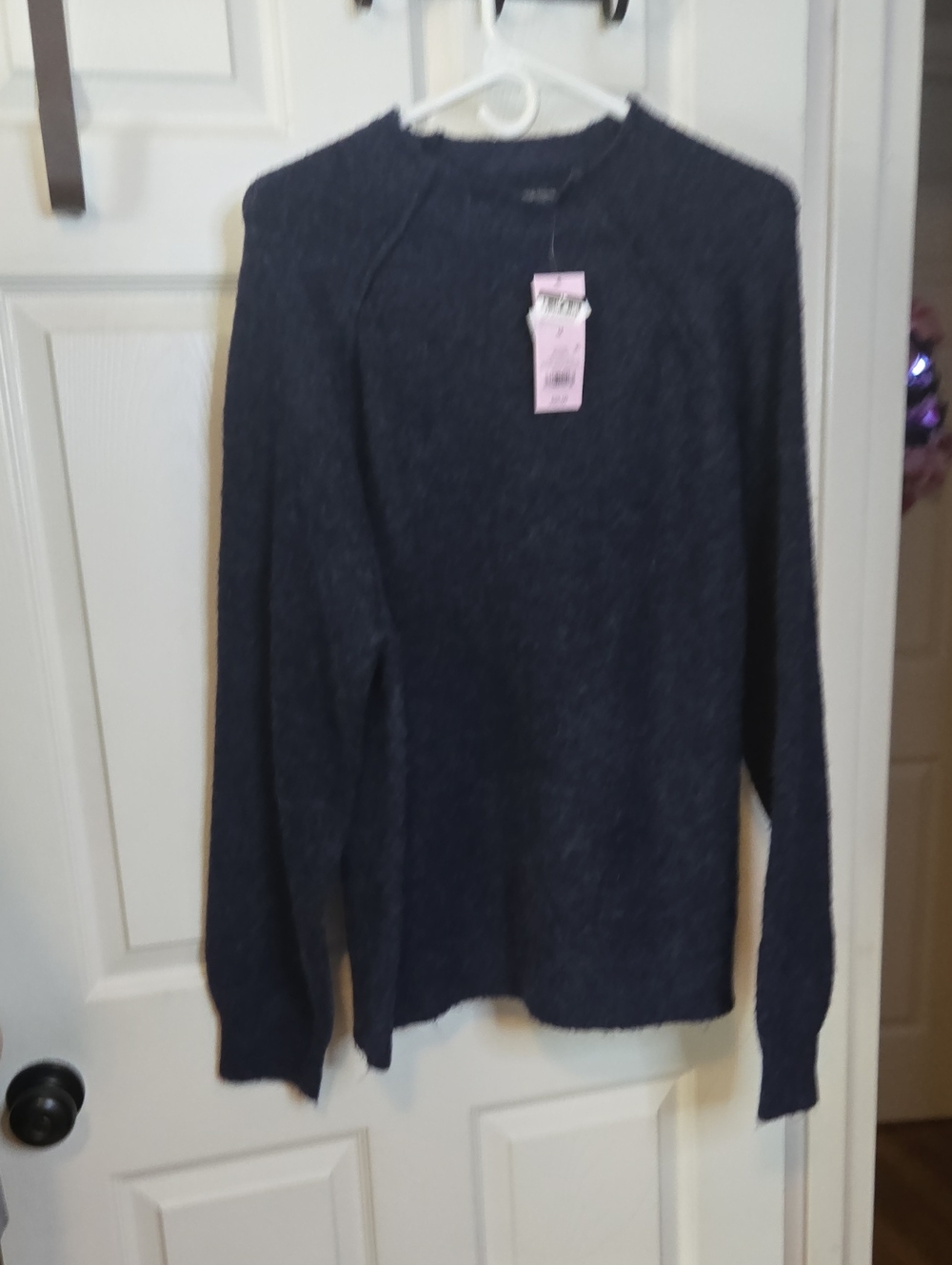 Navy Crewneck Women's Sweater - Classic Knit